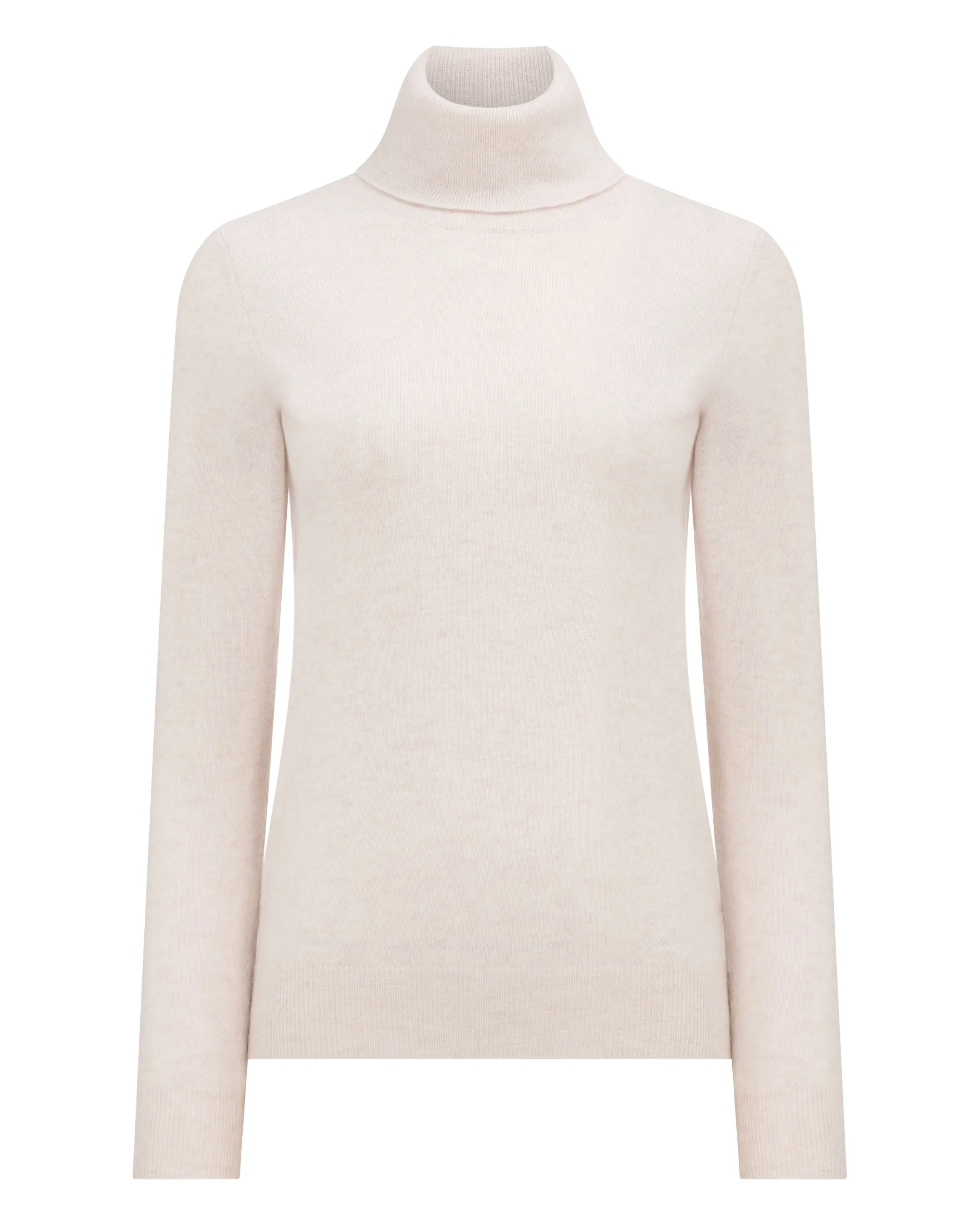 Women's Luna Roll Neck Cashmere Jumper Frost White