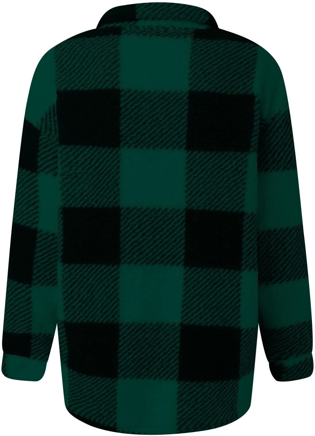 Womens Plaid Shacket Jacket Oversized Jackets Fleece Button Cardigan Trendy Plaid Outwear Warm Coat Outfits Clothes